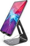 Lamicall Tablet Stand, Tablet Holder for Desk - Multi-Angle Adjustable Tablet Desktop Dock Cradle, Compatible with iPad Pro 11, 12.9, Air, Mini, Fire HD, Galaxy Tab, and Other 4-13" Tablets, Black