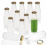 Pure Source India Glass Water Bottle, 500ml, Set of 12, Clear