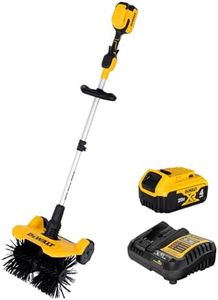DEWALT 20V Battery Powered Sweeper Brush, Cordless Electric Power Sweeping Broom with 4.0Ah Battery and Standard Charger for Cleaning Turf, Artificial Grass, Artificial Lawn, DXSBXA2017-002C