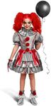 Spooktacular Creations Girls Clown Costume, Evil Clown Dress, Scary Jester Costume for Girls Halloween Dress Upp-S(5-7yr)