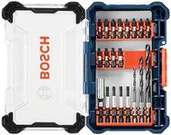 Bosch 20 Piece Impact Tough Drill Driver Custom Case System Set DDMS20, Blue, Red, 20 Piece Set