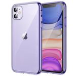 JETech Case for iPhone 11 6.1-Inch, Non-Yellowing Shockproof Phone Bumper Cover, Anti-Scratch Clear Back (Deep Purple)