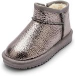 Balabala Kids Snow Boots Girls Snow Boots Water Resistant Boys Snow Boots Winter Boots Classic Suede Warm Hiking Boots