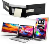 Teamgee 15.6" Laptop Screen Extender | Portable Monitor for 13-17” Mac/Windows Laptops | 120% sRGB FHD, Metal Stand, 235° Rotation, Plug & Play, Ideal for Hybrid Work