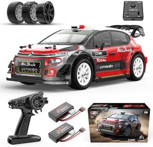 MJX Hyper GO 14303 1/14 Citroen C3 Fast RC Cars for Adults, Max 40mph Brushless RC Drift Car with Gyro, 4WD RTR High Speed RC Rally Car, 2 of 2000 mAh Drifting RC Remote Control Car for Adult