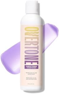 oVertone Haircare Purple Toning Conditioner - Neutralizes Brassiness for Blonde & Platinum Hair - Deeply Hydrating Formula with Shea Butter & Coconut Oil - Vegan, Cruelty-Free, Paraben-Free - 8 oz