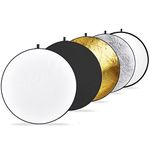 Vivider (TM) 24 inch / 60cm 5-in-1 Collapsible Multi-Disc Light Photography Reflector with Bag - Translucent, Silver, Gold, White and Black …