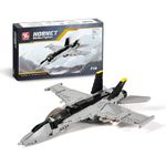 DAHONPA F/A-18E Bumblebee Fighter Military Army Airplane Building Bricks Set, 700 Pieces Air-Force Build Blocks Toy, Gift for Kid and Adult.