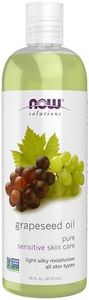 NOW Foods Solutions, Grapeseed Oil, Skin Care for Sensitive Skin, Light Silky Moisturizer for All Skin Types, 16-Ounce
