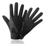 PROBEROS® Sun Protection Gloves, UV UPF 50+ Summer Gloves for Men Women, Breathable Ice Silk Cool Anti-Slip Touch Screen Design, Fashion Outdoor Sport Cycling Gloves for Motorcycle, Bike, Riding - L