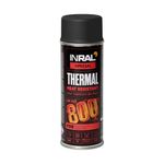 INRAL Heat Resistant Spray Paint Black Matt [400ml] – High Temperature BBQ, Stove & Exhaust Paint – Durable, Fast-Drying Coating for Metal – Ideal for DIY & Automotive Use