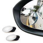 WildAuto Blind Spot Mirrors,360°Rotatable Round HD Glass Frameless Convex Rear View Mirror for Universal Cars