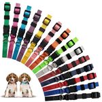 Puppy Whelping Collars Nylon Soft Identification Adjustable & Reusable Whelping litter Collars for Newborn Pets Puppies and Kittens - 14 COLORS (S)