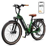 Heybike Cityrun Electric Bike, 1000W City Cruiser Ebike, 48V 15Ah Removable Battery, Step-Thru Electric Bicycle with Hydraulic Brake, 7-Speed, Commuter Electric Bike for Adults