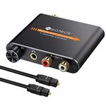 Neoteck 192kHz Aluminum DAC Converter Digital Optical Coaxial To slink to Analog Stereo Left/Right RCA 3.5mm Jack Audio Converter Adapter for PS3 HD DVD PS4 Sky HD Plasma Blu-ray Cinema