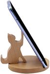 Amamcy Cute Bunny Cellphone Stand Holder Wooden Smartphone Desk Holder for All Mobile Phones Animal Phone Stand Desk Ornament