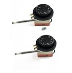 Oniissy 2Pack Capillary Car Thermostat Cooling Radiator Fan Control Switch Universal Adjustable 0-120°C Heating/Cooling Mechanical Thermostat