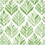 HAOKHOME 96031-1 Boho Peel and Stick Wallpaper Watercolor Tulip Leaves Green/White Removable Bathroom Corridor Home Wall Decor 17.7in x 32.8ft