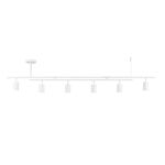 Globe Electric 59464 64" 6-Light Track Lighting, Matte White, Center Swivel Bars