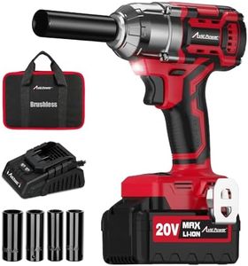 AVID POWER 1/2 Impact Wrench Brushless, 20V Cordless Impact Gun w/ 3 Variable Speeds, Max Torque 370ft-lbs (500N.m), 3.0Ah Li-ion Battery, 4Pcs Impact Sockets, Fast Charger