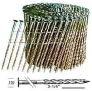 BOSTITCH C12S120DG Thickcoat Round Head 3-1/4-Inch by .120-Inch by 15 Degree Wire Collated Screw Shank Coil Framing Nail (2,700 per Box)