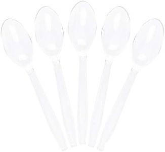 Plasticpro Clear Plastic Tea Spoons Disposable Cutlery Utensils 300 Count