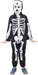 Kaku Fancy Dresses Polyester Skeleton Costume,California Cosplay Halloween Costume - Black, 5-6 Years, For Boys & Girls