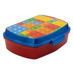 Stor Rectangular Lunch Box for Children's Puzzle Pieces - Bricks Colors