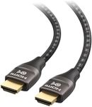 Cable Matters Premium Braided 48Gbps Ultra HD 8K HDMI Cable 6.6 ft / 2m with 8K @120Hz, 4K @240Hz and HDR Support for PS5, Xbox Series X/S, RTX3080 / 3090, RX 6800/6900, Apple TV and More in Black