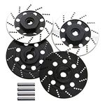 kingsea 4pcs Alloy Metal RC 12mm Hex Hub Wheel Tires Brake Disc for Tamiya Racing On-Road Car Tires (Black)