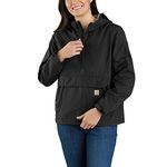 Carhartt Women's Rain Defender Loose Fit Lightweight Packable Anorak, Black, Small