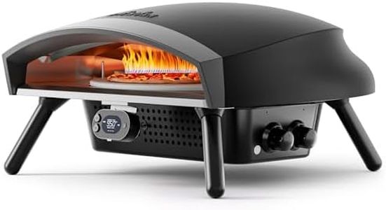 BIG HORN PRIME 16 Inch Propane Pizza Oven,Outdoor Gas Pizza Oven with Rotating System and Integrated Thermometer,Propane Pizza Maker with Hose & Regulator,Include Pizza Shovel for Camping or Gathering