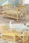 BabyTeddy® 15 in 1 Original Patented Multifunctional Baby Crib, Baby Cot, Toddler Bed,Cradle Rocker,Convertible Desk,Kid’s Sofa Mode and Designer Mosquito Net,Diaper Changing Station