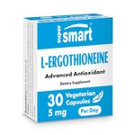 Supersmart - L-Ergothioneine 5 mg - Anti Inflammatory & Antioxidant Supplement - Protect Mitochondria | Non-GMO & Gluten Free - 30 Vegetarian Capsules