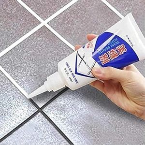Tile Grout Sealer Repair Caulk – Gap Filler for Floor & Wall Tiles Kitchen Bathroom Sink Window Seams | White Grout Sealant Tube Easy Apply Long Lasting 180ml