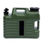 Nasmodo 25L Camping Water Can with Tap Portable Camping Picnic Hiking Water Storage Container for Travelling Dispenser Barrel with Faucet (Green)