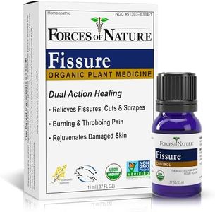 Forces of Nature Organic Fissure Control for Hemorrhoid Treatment, 0.37 Fl Oz, Soothe & Relieve Burning, Throbbing, Stinging, Itchy, Bleeding Tissue Caused by Fissures or Hemorrhoids, Non GMO