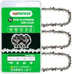 UPFOREST 16 Inch Chainsaw Chain 3 Pack - Q66 - .050" Gauge,.325" Pitch, 66 Drive Links Low-kickback fits Husqvarna H30-66, SPG33, Echo, Homelite, Poulan, Remington (20MO66X3)