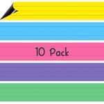 10 Pack Magnetic Sentence Strips, 5 Colors Ruled Rainbow Writing Strip Dry Erase Sentence Learning Strip for School, Office, Classroom Supplies (Yellow/Pink/Blue/Green/Purple, 17” x 3”)