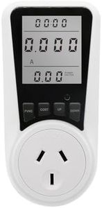 Mingzhe LCD Display Electricity Usage Power Meter Socket Energy Watt Voltage Amps Tester Wattage KWH Consumption Analyzer Monitor Outlet AC240V
