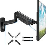 BONTEC Monitor Wall Mount for 13-42 Inch Screens Up to 19.8lbs, Single VESA Mount with Gas Spring Adjustable Tilt Swivel Rotation Arm, Full Motion Wall Bracket with Cable Management Fits 75/100/200