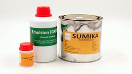 sumikrafts screen printing kit-PVC Ink black 1kg(1000gm)+ emulsion green 200ml+ sensitizer 10gm for graphic arts screen printing
