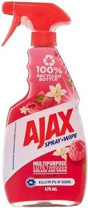 Ajax Spray n' Wipe Multi-Purpose Cleaner Trigger, 475mL, Vanilla and Berries Surface Spray, Household Grade