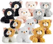 PREXTEX Realistic Looking Plush Cats (6 inch, 12pcs)