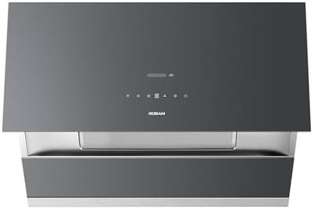 ROBAM Under Cabinet or Wall Mount Kitchen Range Hood 36" R-Max3 Grey, 1400CFM Auto-Adjust Speed Control with LED Lights Vent Hood, Fingerprint Resistance and R-Link Tech
