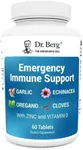 Dr. Berg Emergency Immune Support w/Echinacea - Potent Blend of Herbal Extracts (Warning: Strong Herbal Smells) - Immune Support Supplement Includes 2,000 IUs of Vitamin D & 10mg of Zinc - 60 Tablets