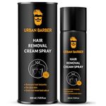 Urban Barber Hair Removal cream Spray | Painless Body Hair Removal spray For Chest, Back, Legs & Under Arms