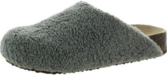 Steve Madden Womens Vesa Faux Fur Slip On Mules Gray 5 Medium (B,M)