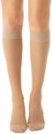 Relaxsan Basic 850 (1 Pair - Skin, Sz.1) - 140 denier moderate support knee high socks 18-22 mmHg