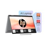HP Envy x360, Enhanced by AI, AMD Ryzen 5 8640HS, 14-inch (35.6 cm), WUXGA, 16GB LPDDR5, 512GB SSD, AMD Radeon Graphics, 5MP IR Camera, Poly Studio (Win 11, MSO 2021, Silver, 1.44 kg), fa0038AU